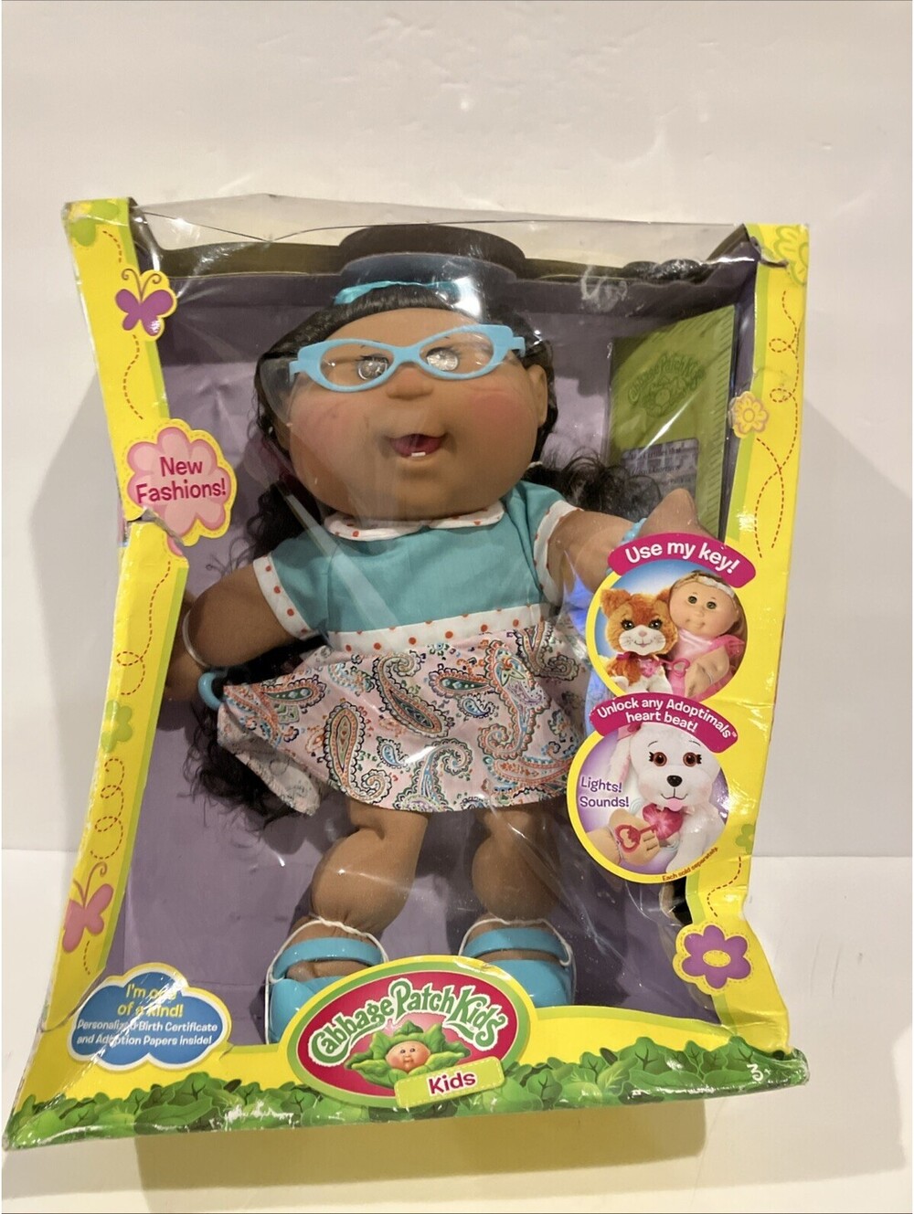 CABBAGE PATCH KIDS ADOPTIMALS 14” Doll with Key and Birth Certificate 2015 New